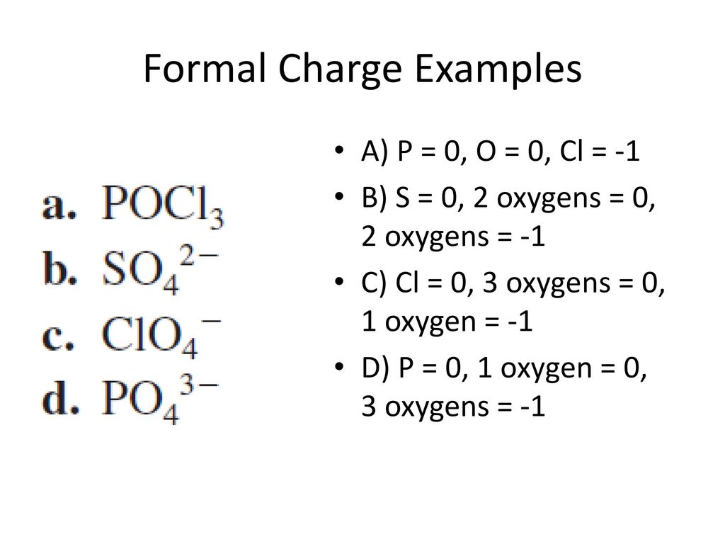 Formal Charge Examples