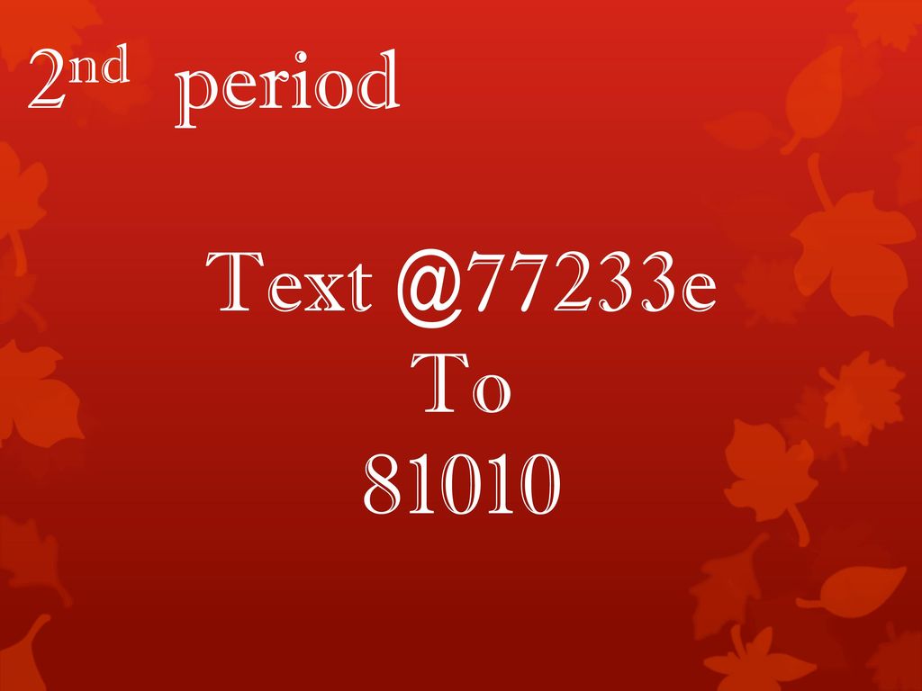 2nd period To 81010