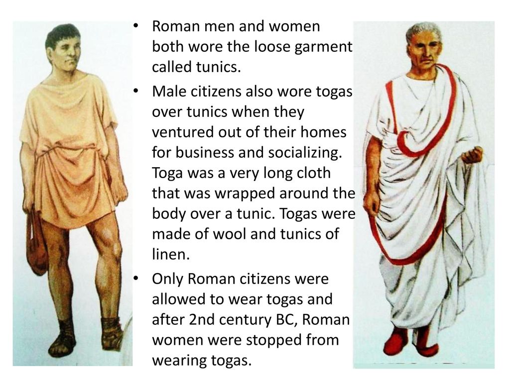 roman togas and tunics