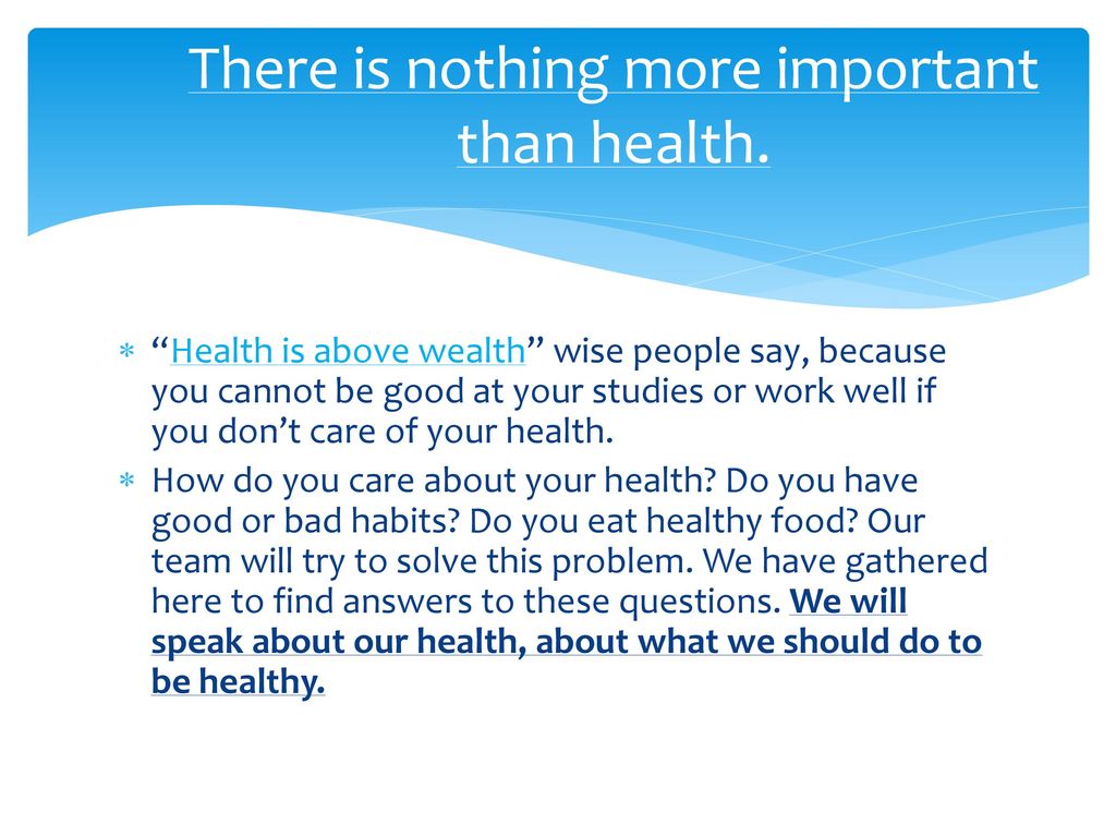 health is more important than wealth article