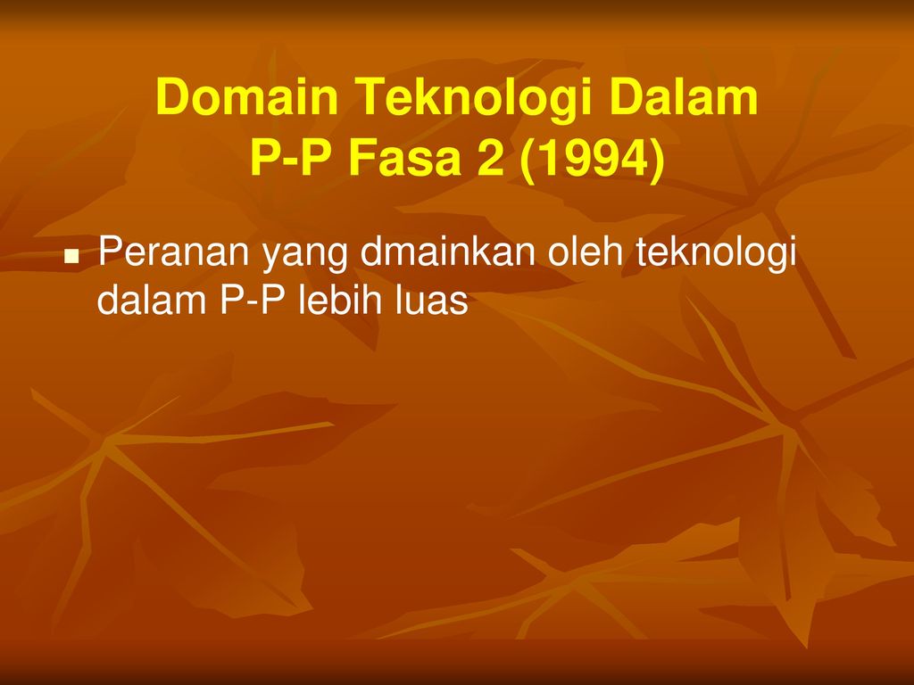 Domain Teknologi Dalam P-P Fasa 2 (1994)