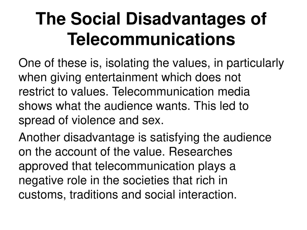 advantages of telecommunication