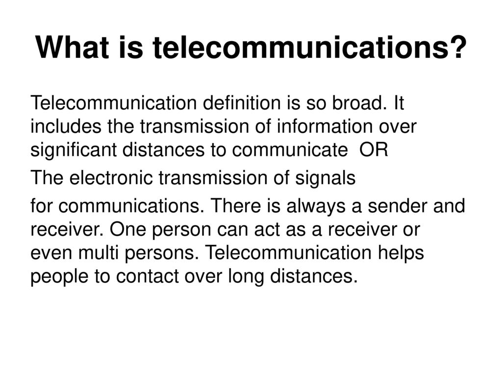 The Role of Telecommunications in Our Society - ppt download