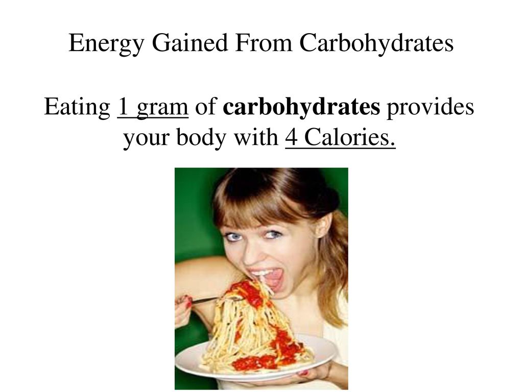 Energy Gained From Carbohydrates