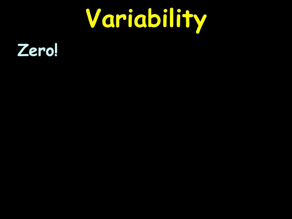 Variability Zero!
