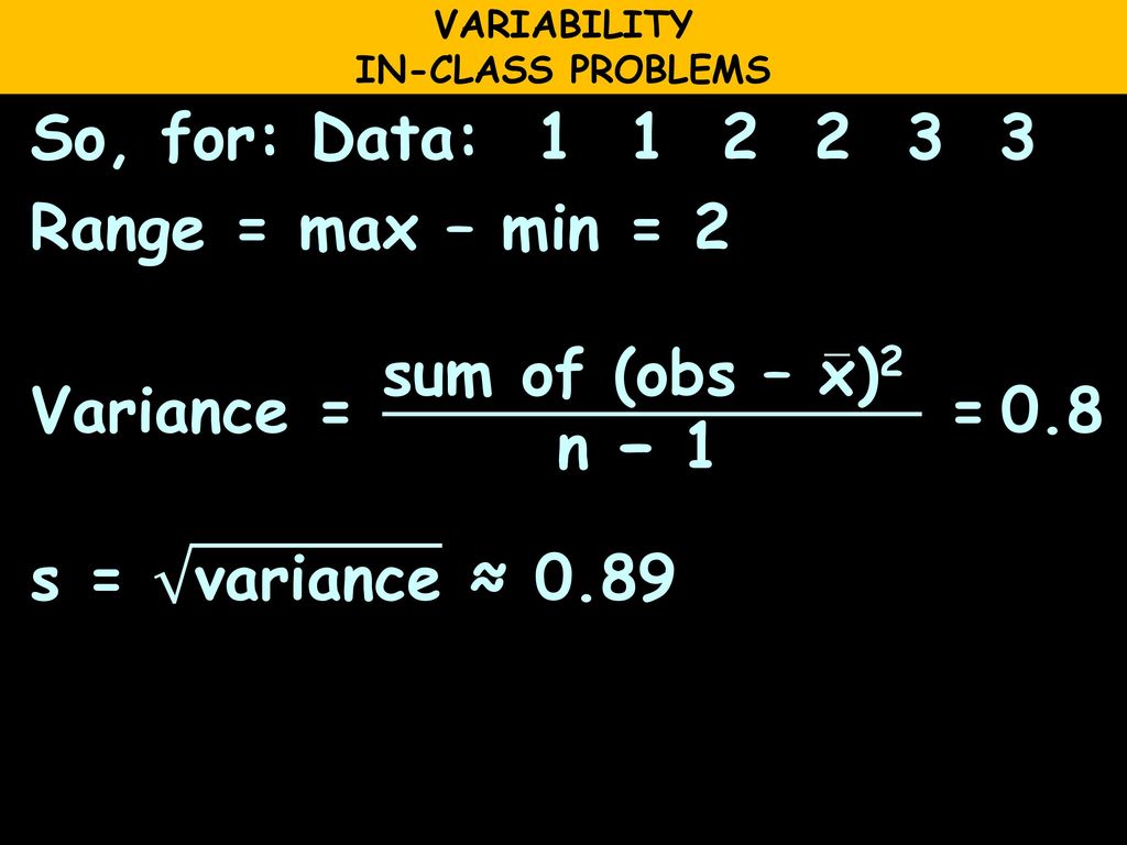 VARIABILITY IN-CLASS PROBLEMS.