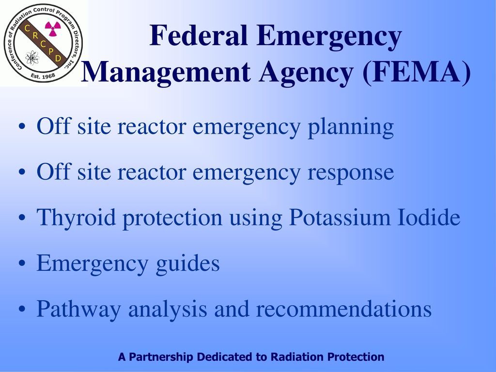 Conference of Radiation Control Program Directors, Inc. (CRCPD) - ppt ...