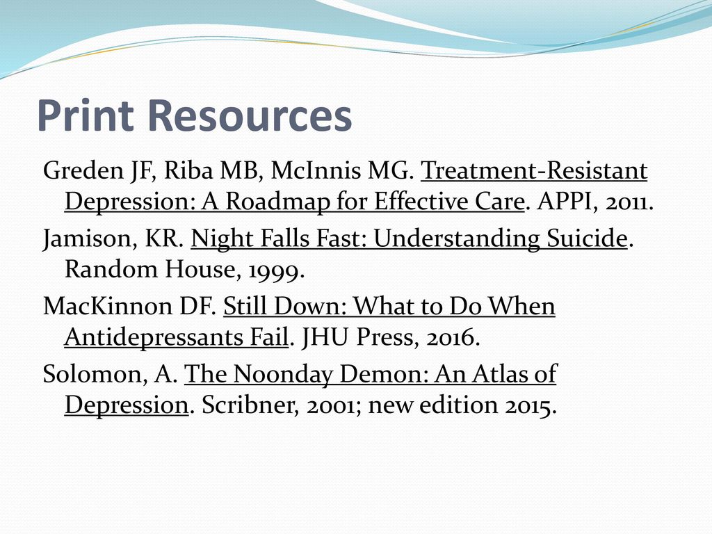 Practical Strategies For Treatment Resistant Depression Ppt Download
