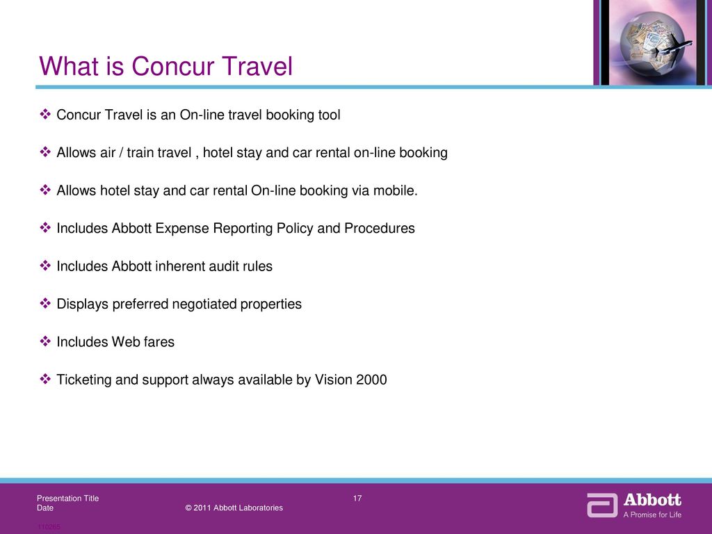 What is Concur Travel Concur Travel is an On-line travel booking tool