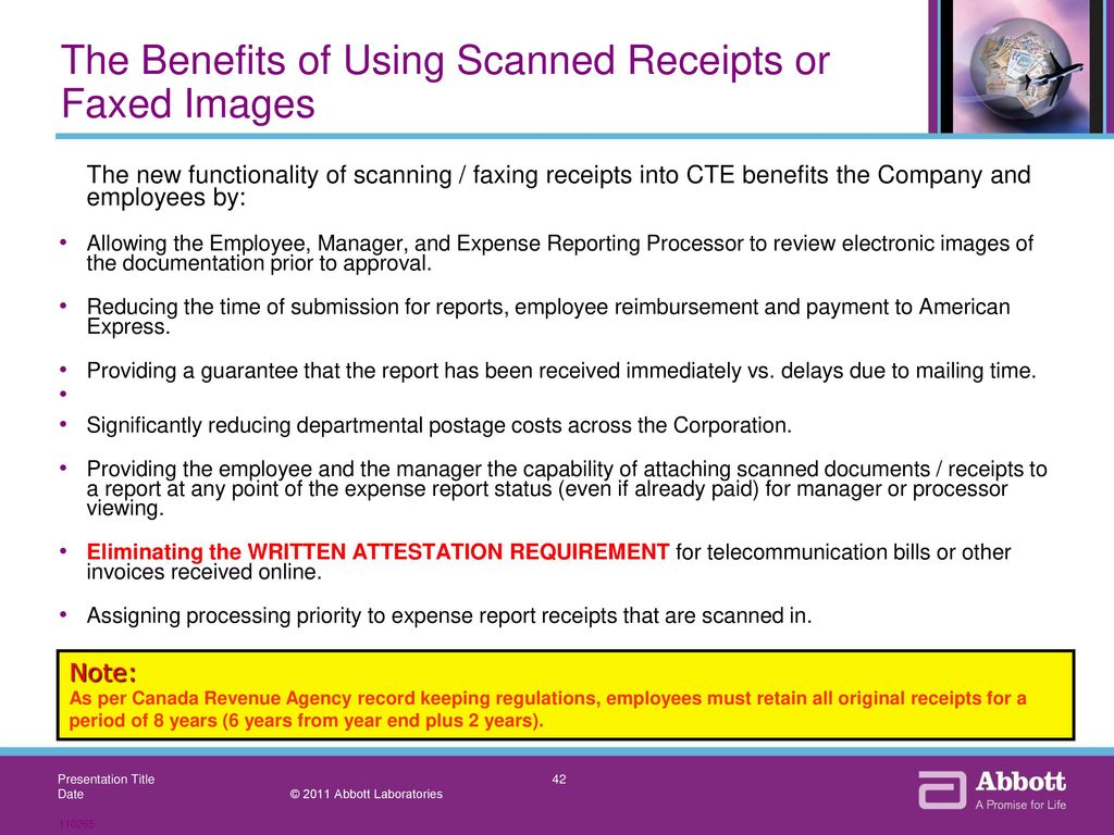 The Benefits of Using Scanned Receipts or Faxed Images