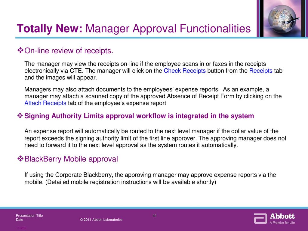 Totally New: Manager Approval Functionalities