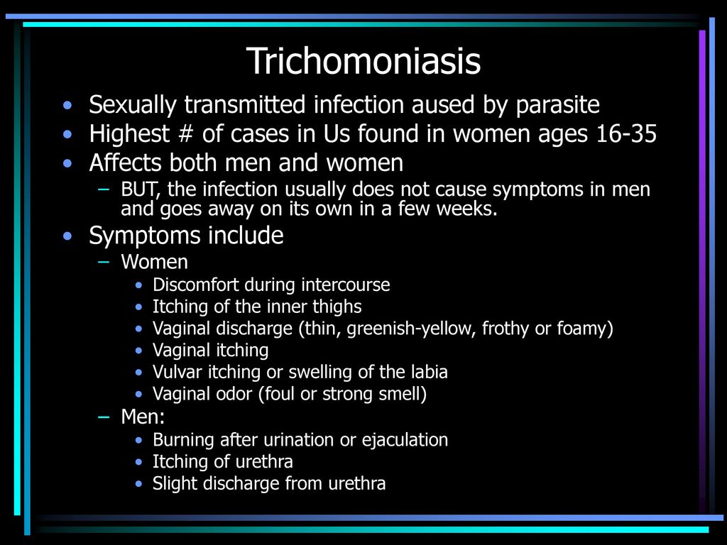Does trichomoniasis go away on its own