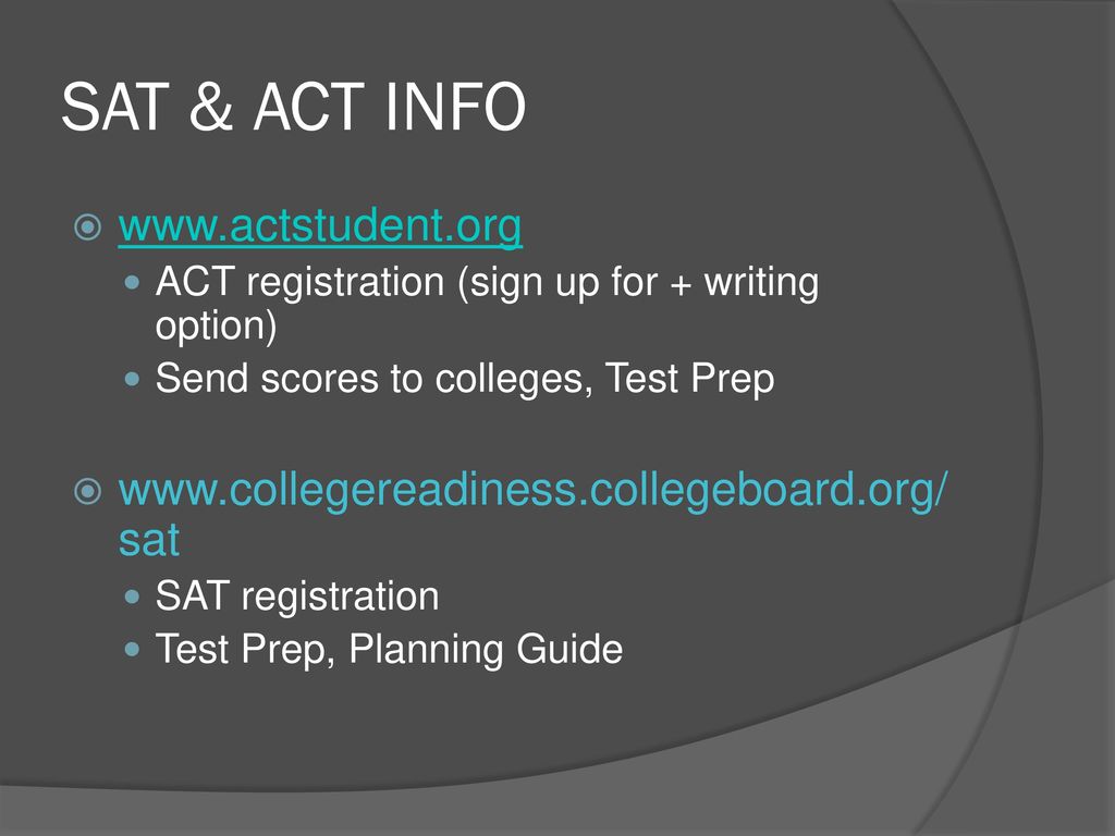 SAT & ACT INFO