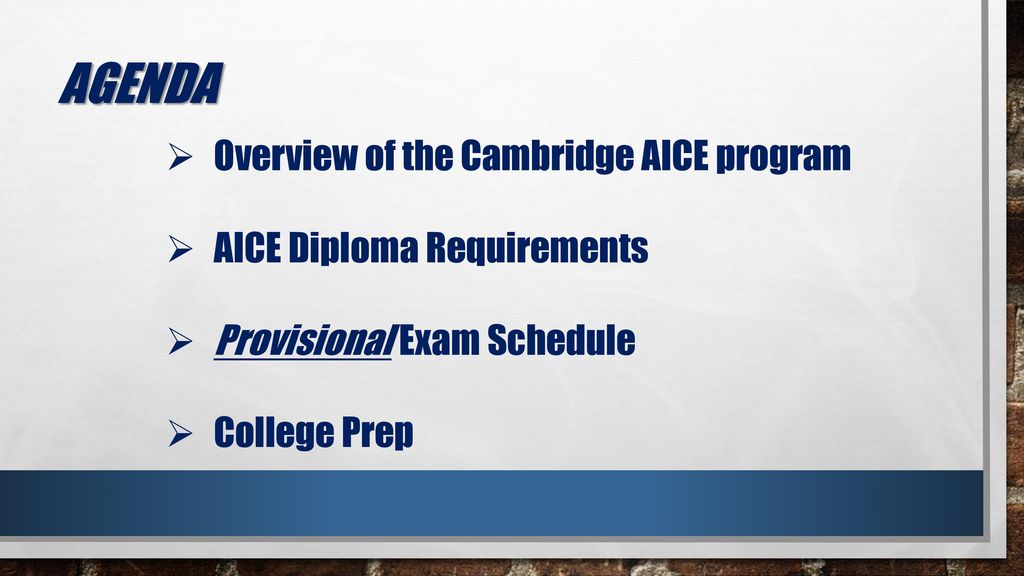 Aice Exam Schedule 2025