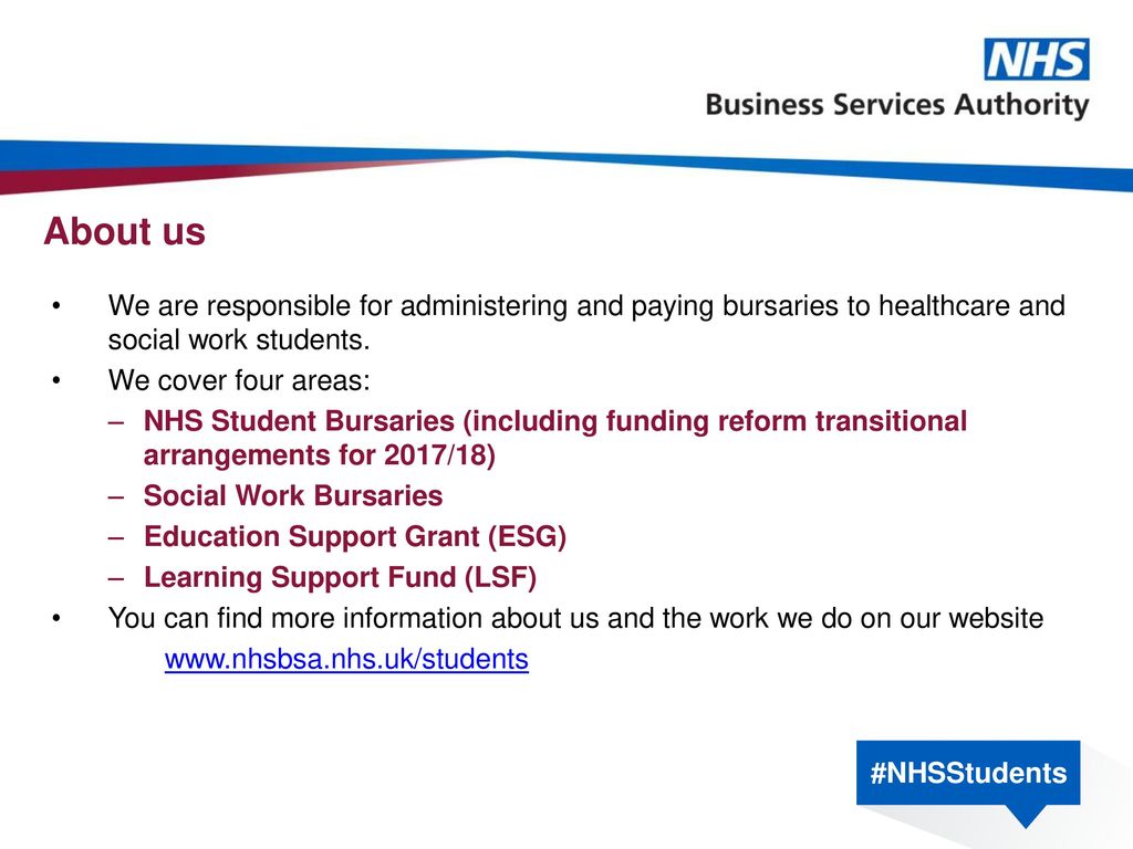 Welcome To The Nhsbsa Student Services Stakeholder Event Ppt Download