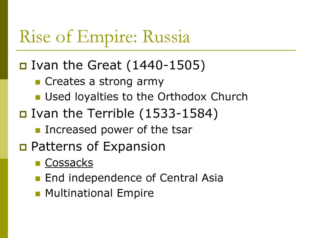 Rise of Empire: Russia Ivan the Great ( )