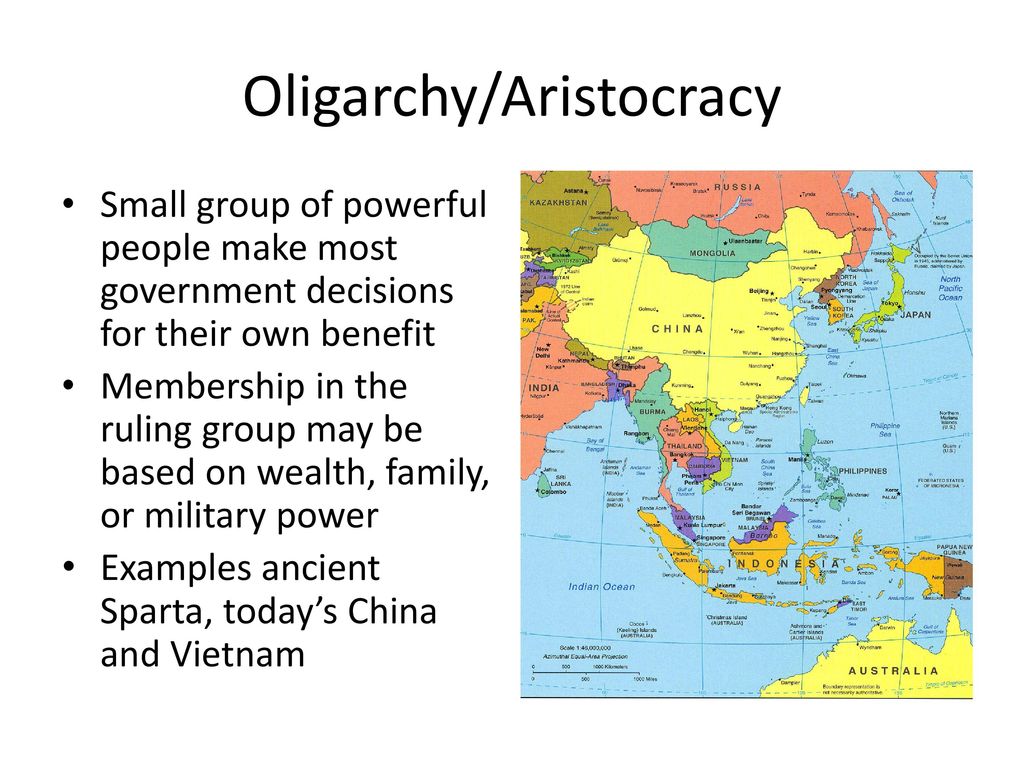 He states that. What is the difference between aristocracy and Oligarchy.