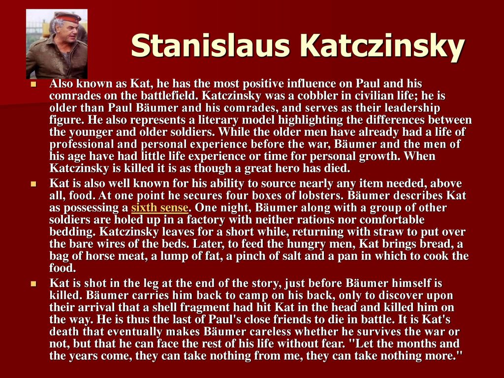 katczinsky character analysis