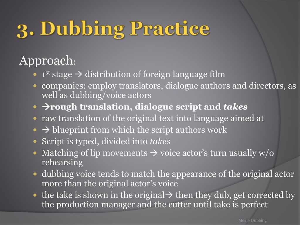 Movie Dubbing University of Technology Dresden - ppt download Movie Dubbing University of Technology Dresden - ppt download
