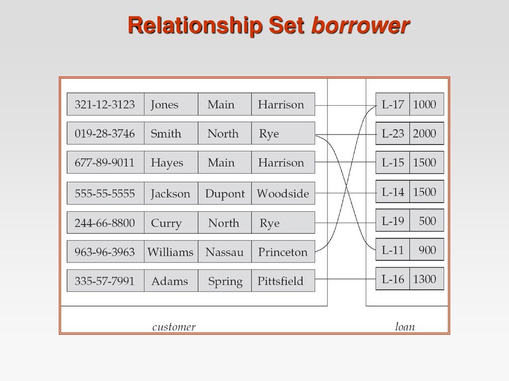 Relationship Set borrower
