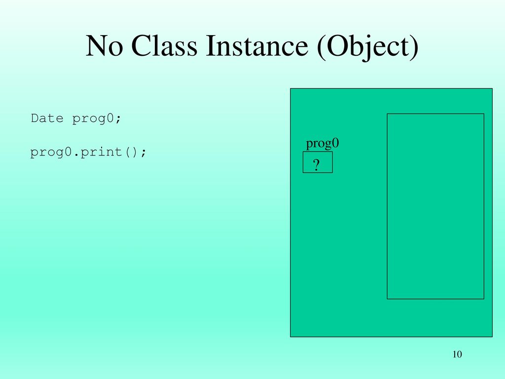No Class Instance (Object)