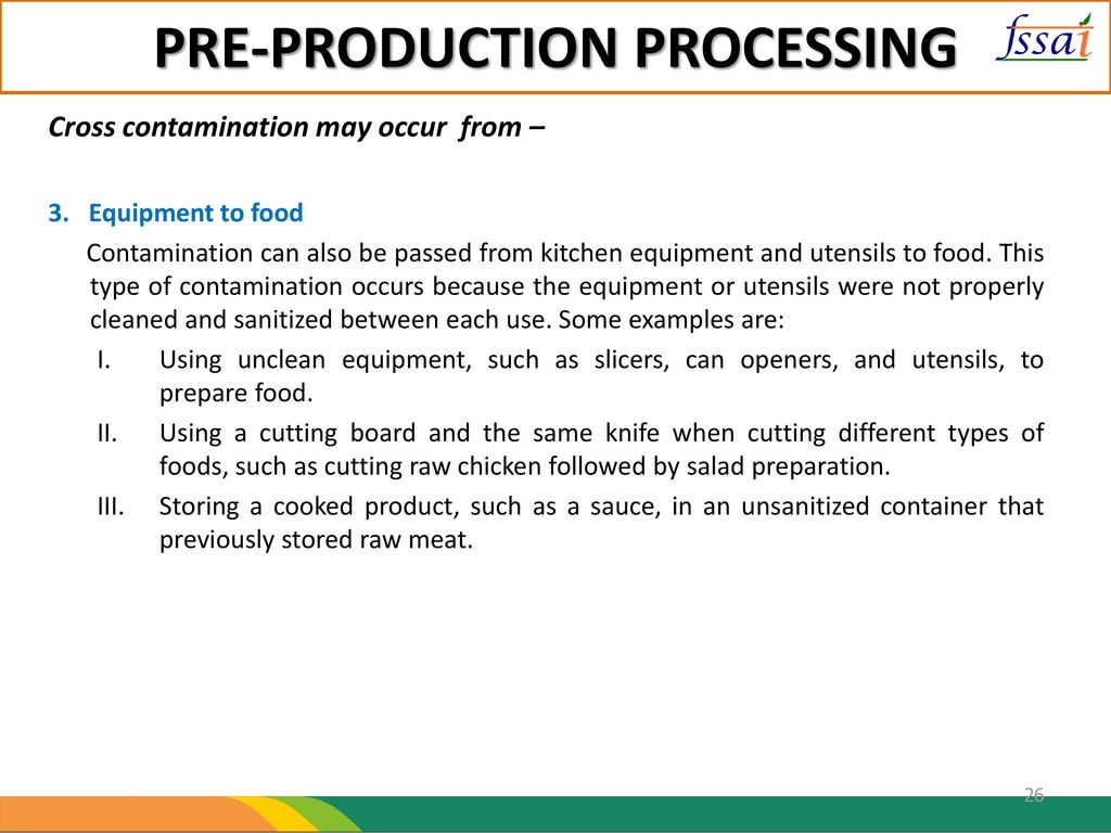 PRE-PRODUCTION PROCESSING