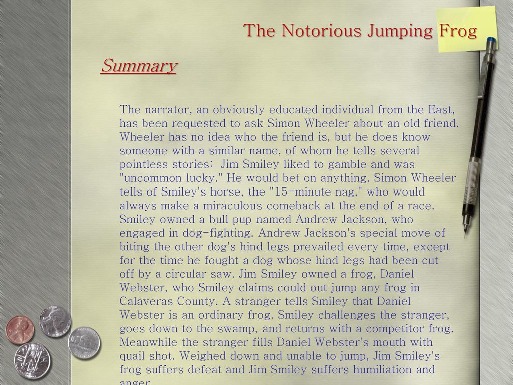 The Notorious Jumping Frog