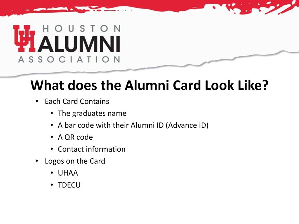 What does the Alumni Card Look Like