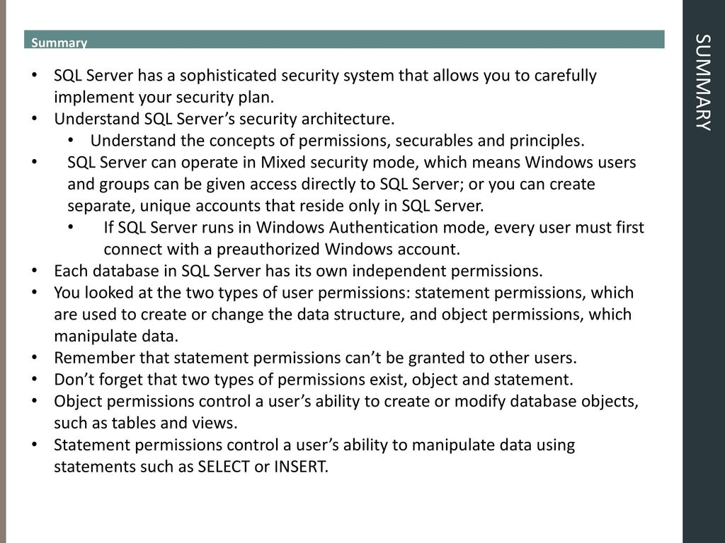 Sql implementation administration ppt download