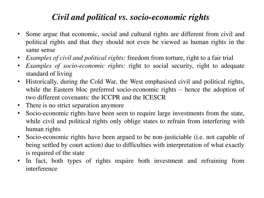 examples of civil and political rights