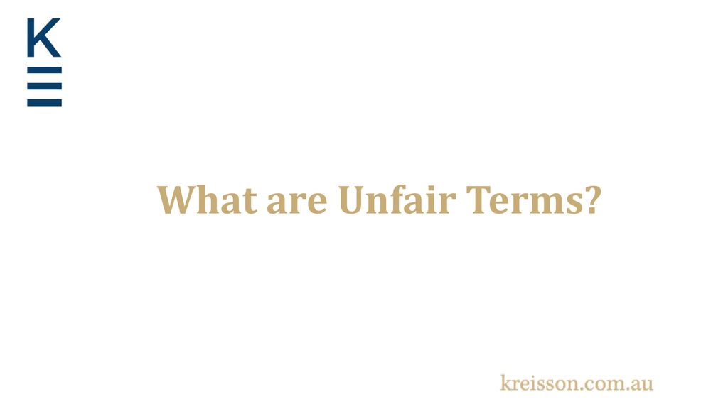 What are Unfair Terms