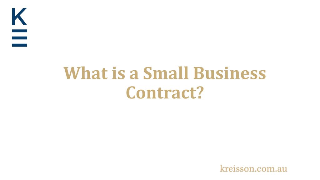 What is a Small Business Contract