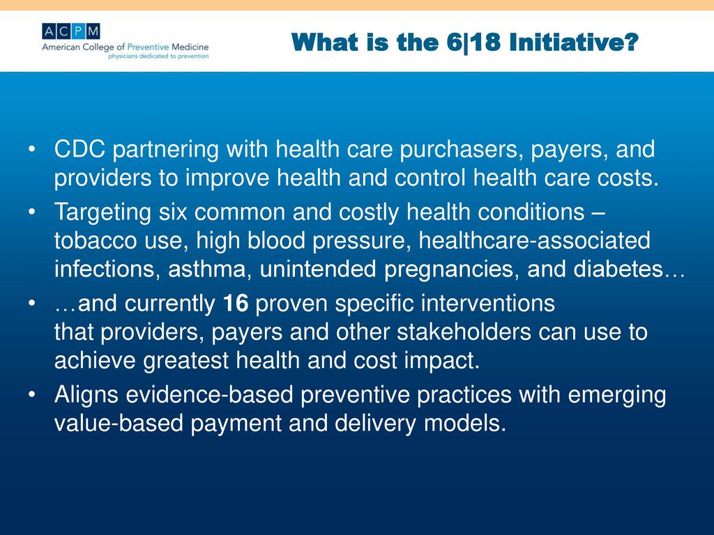What is the 6|18 Initiative