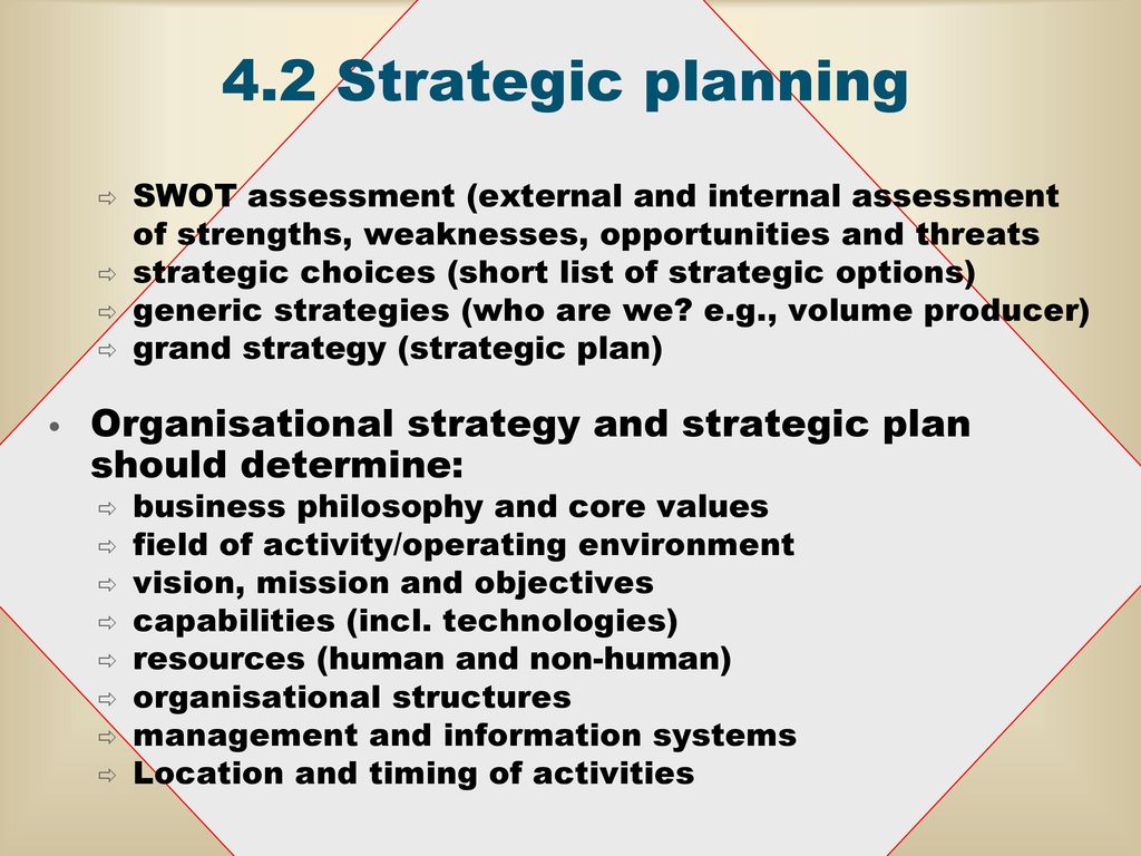 strengths of formal strategic planning