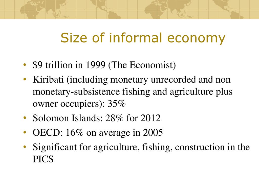 Size of informal economy