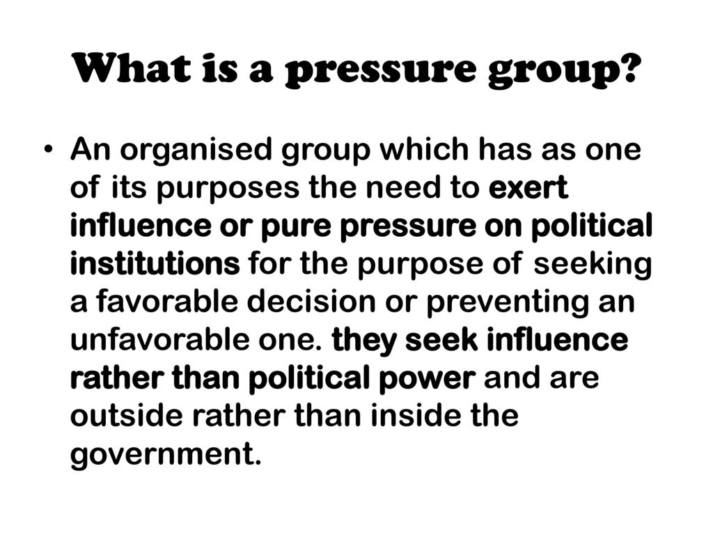 pressure groups operate