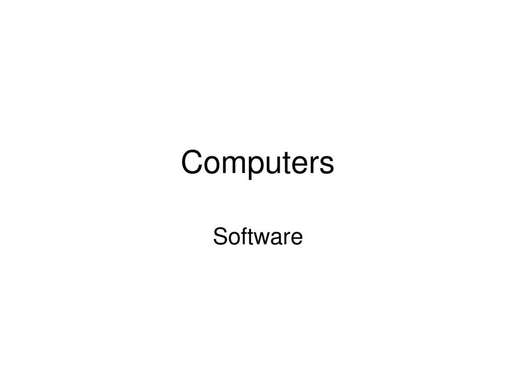Computers Software