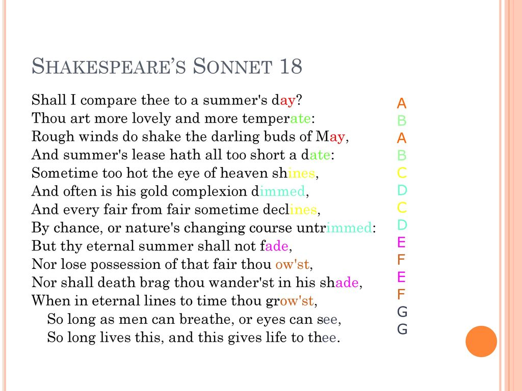 shakespeare sonnet 18
