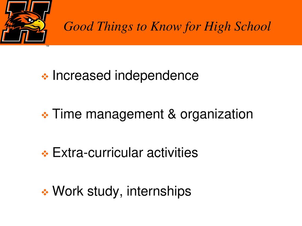 Good Things to Know for High School