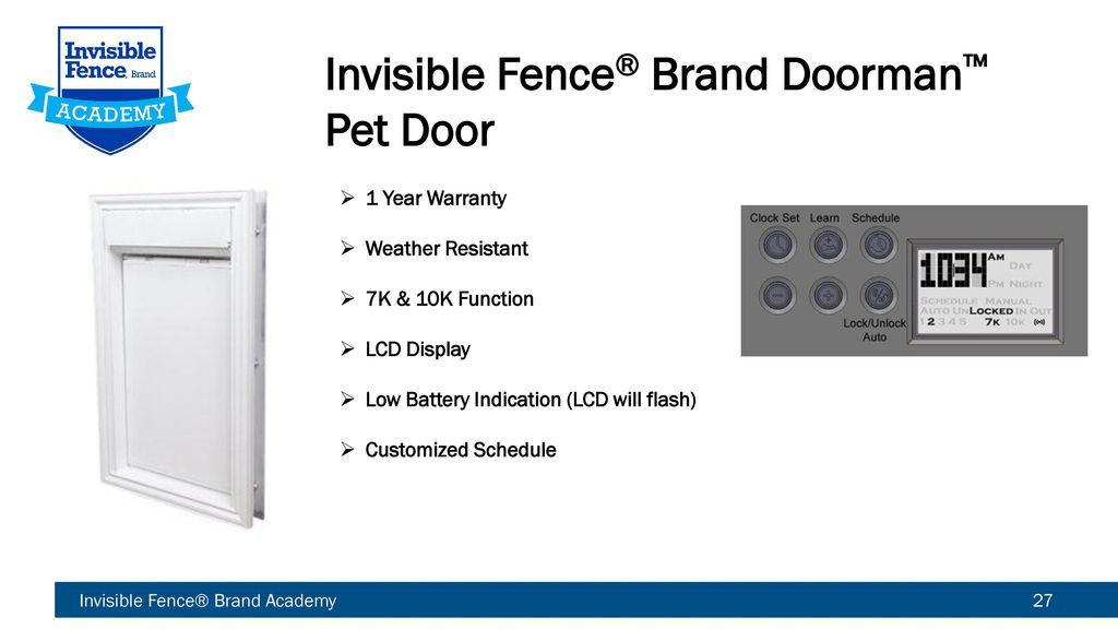 How the Invisible Fence® Brand's Doorman™ Pet Door Works 