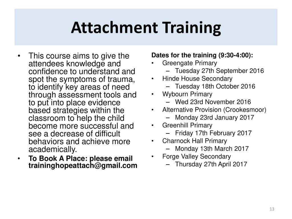 Attachment Training