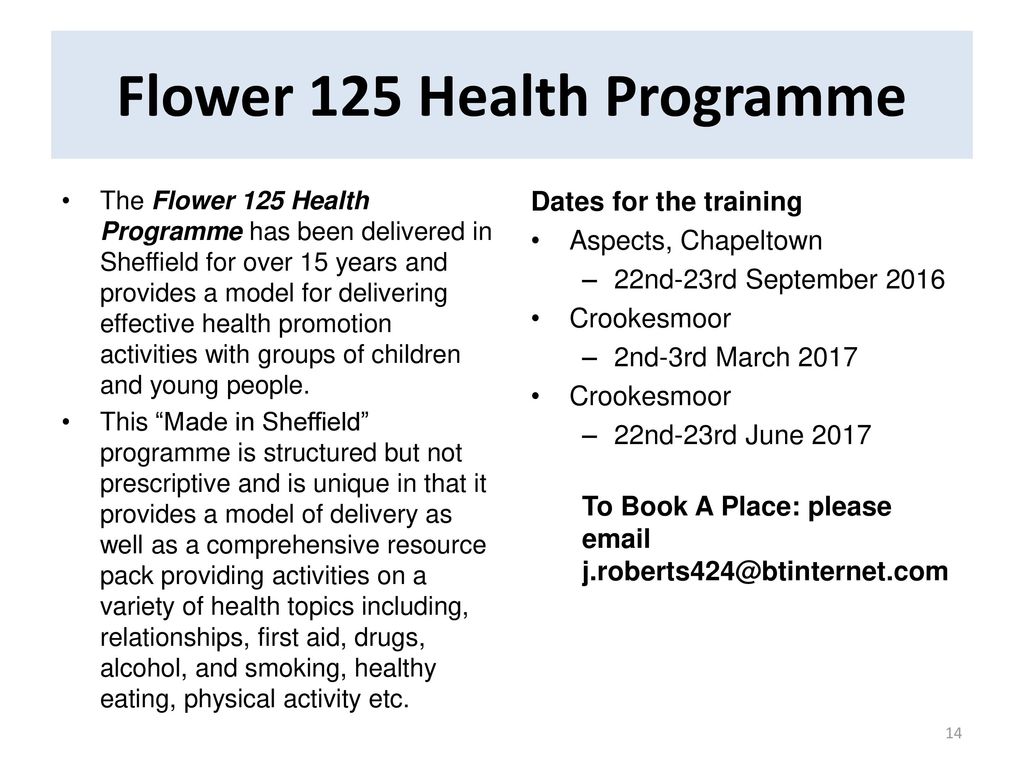 Flower 125 Health Programme