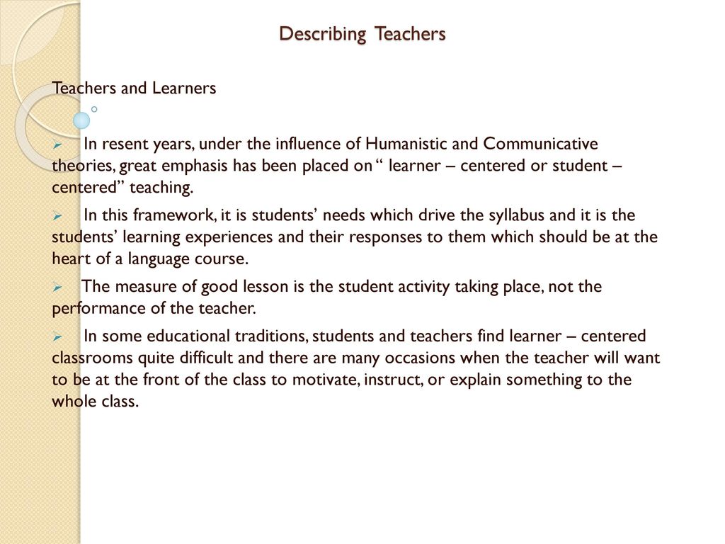 Describing Teachers What is a Teacher? - ppt download