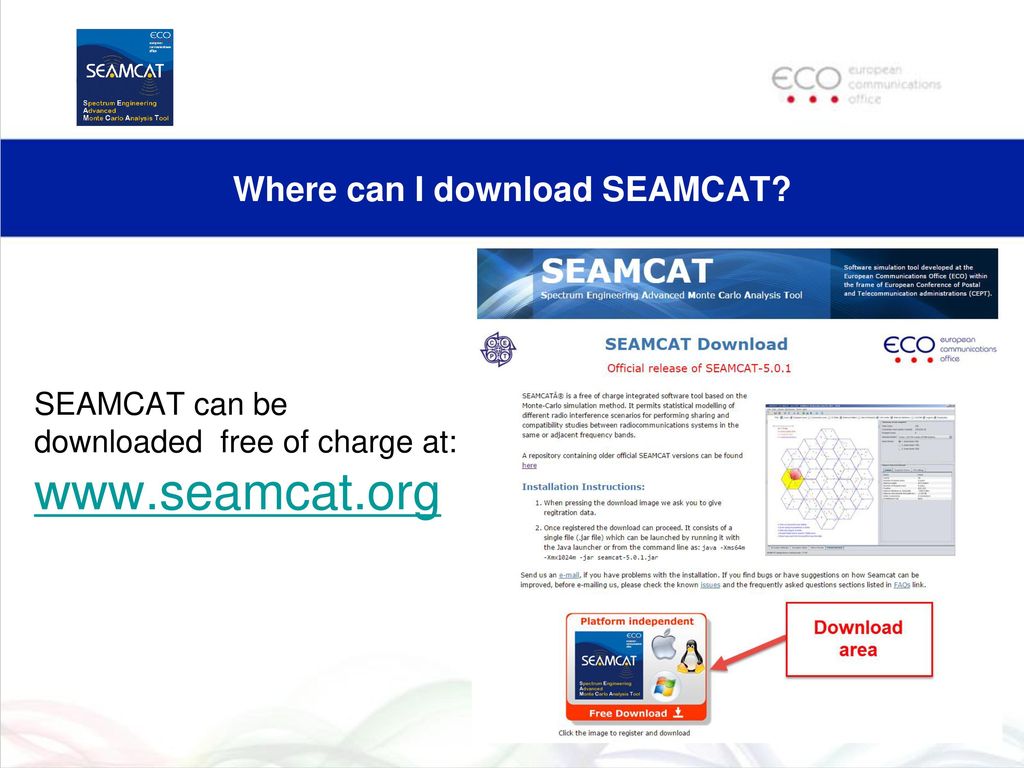 Where can I download SEAMCAT