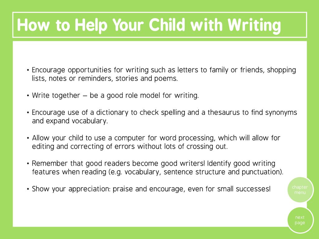 How to Help Your Child with Writing