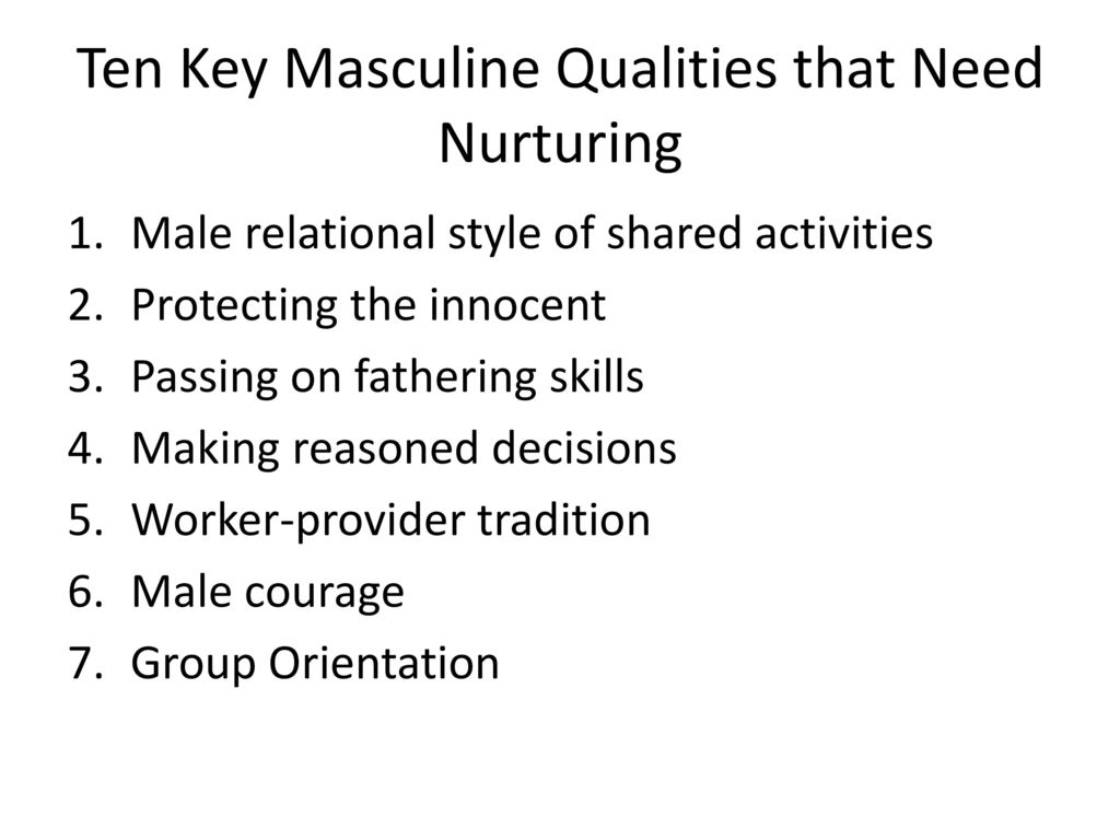 masculine qualities