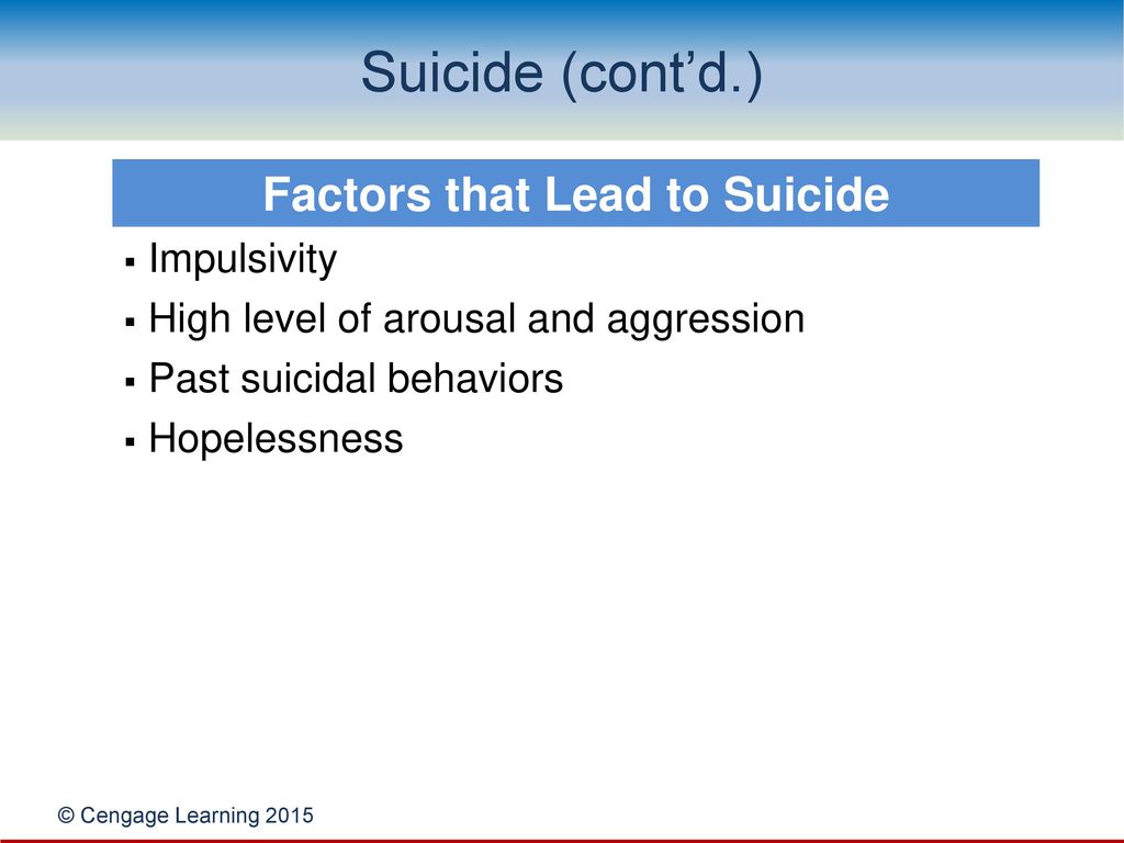 Factors that Lead to Suicide
