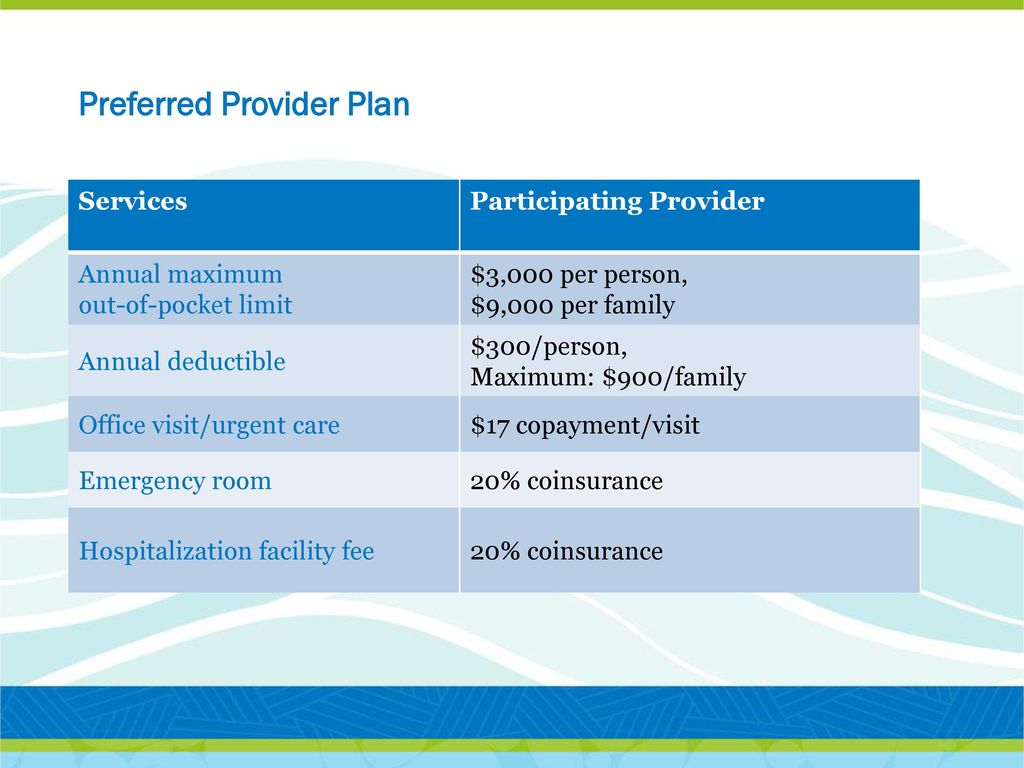 Preferred Provider Plan