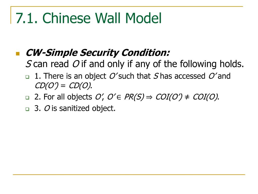 Chinese Wall Model
