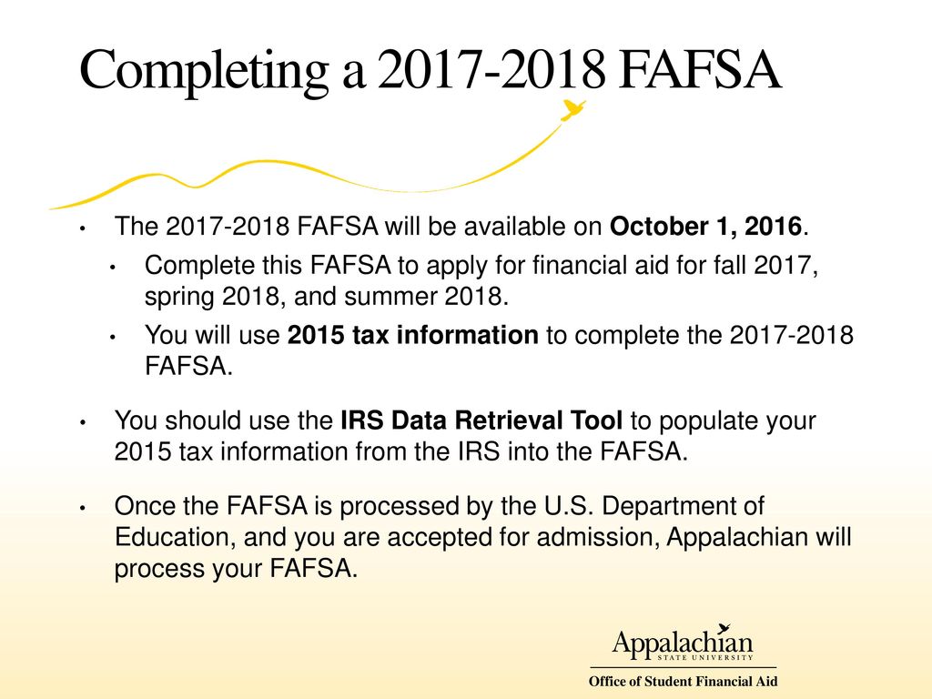 Appalachian State University Office Of Student Financial Aid Ppt Download
